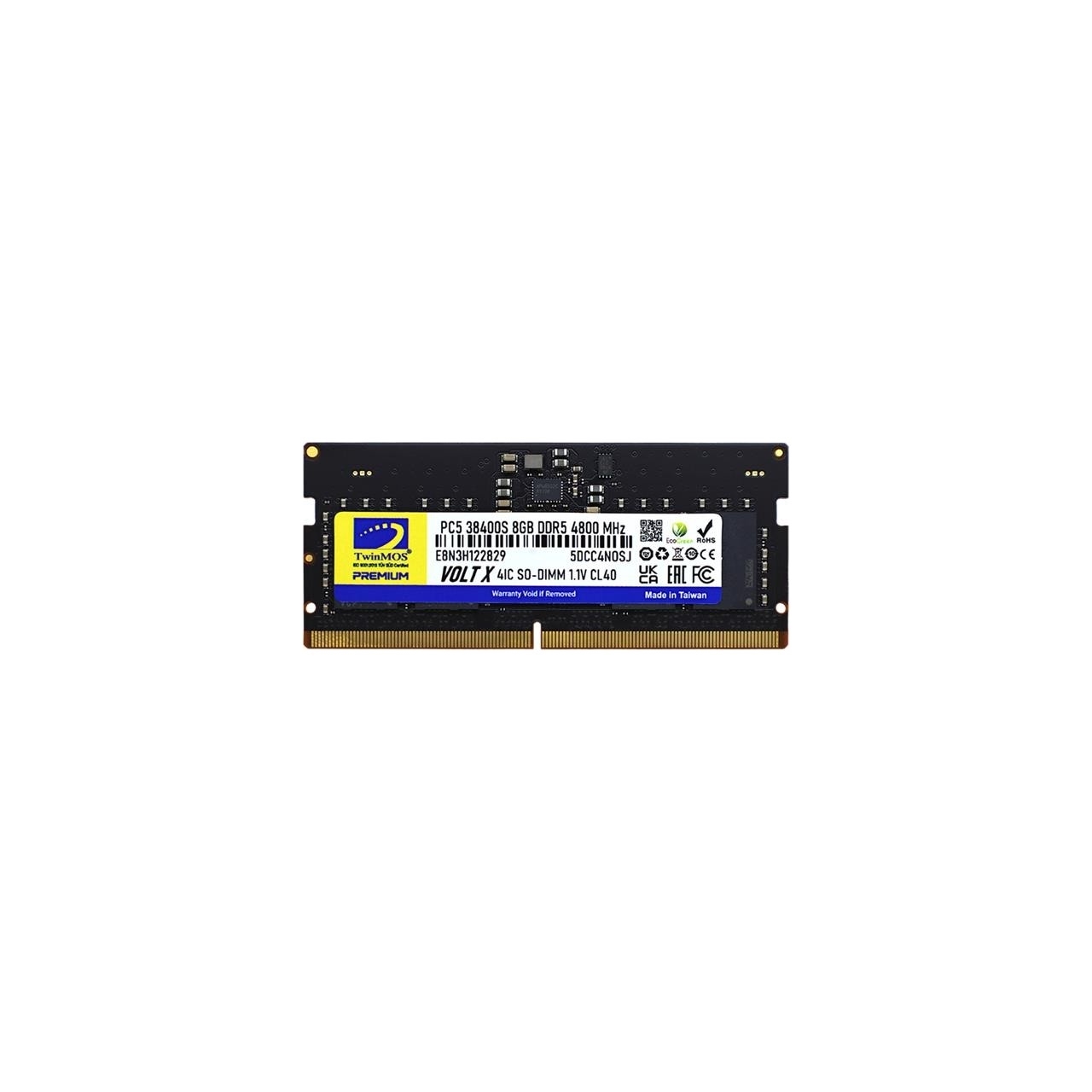 TWINMOS 8GB 4800MHz DDR5 TMD58GB4800S40 NOTEBOOK RAM