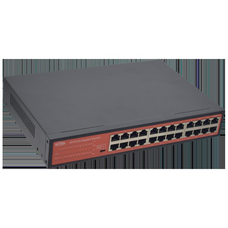 WI-TEK WI-SG124D(V2) 24 PORT 10/100/1000 YONETILEMEZ RACK MOUNT SWITCH METAL KASA