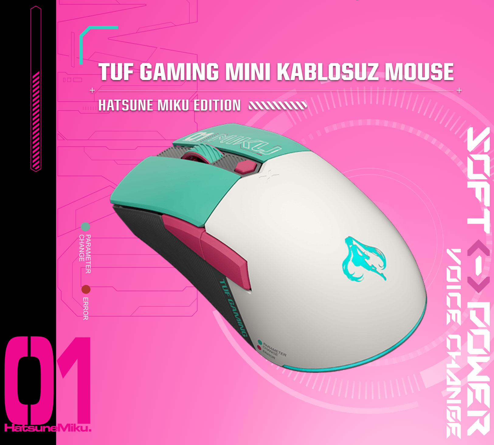ASUS TUF GAMING Mini Wireless Mouse Hatsune Miku Edition ASUS TUF GAMING Mini Wireless Mouse Hatsune Miku Edition